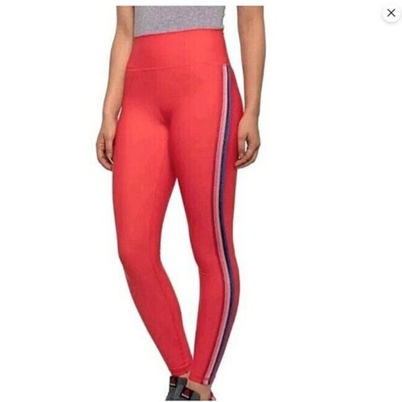 Spiritual Gangster Leggings S Red or Pinkish Red with Side stripes - Picture 3 of 4